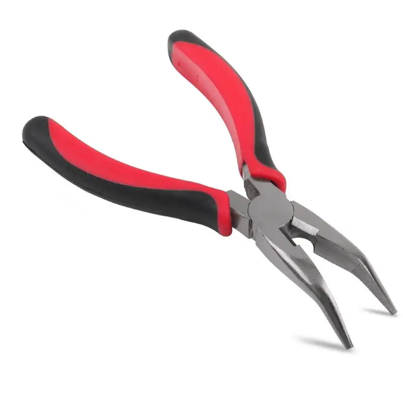 Rustproof Curved Nose Pliers 6 Inch Needle Nose Pliers Wire Cutting Pliers Stripping Tools Hardware Handmade Accessories