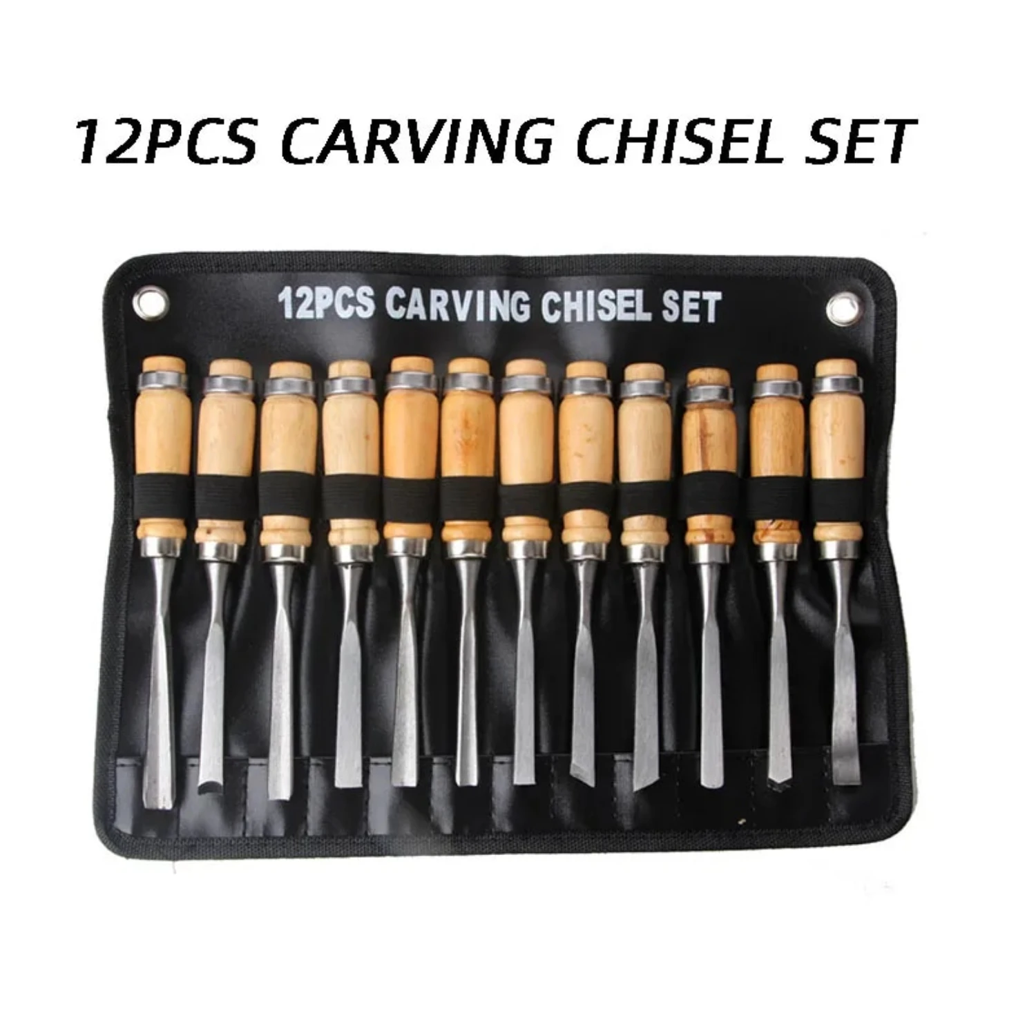 High Quality Premium Woodworking Chisel Set - 12 Piece Hand Carved Tools for Woodworking Enthusiasts - Top Notch Wood Carving Se