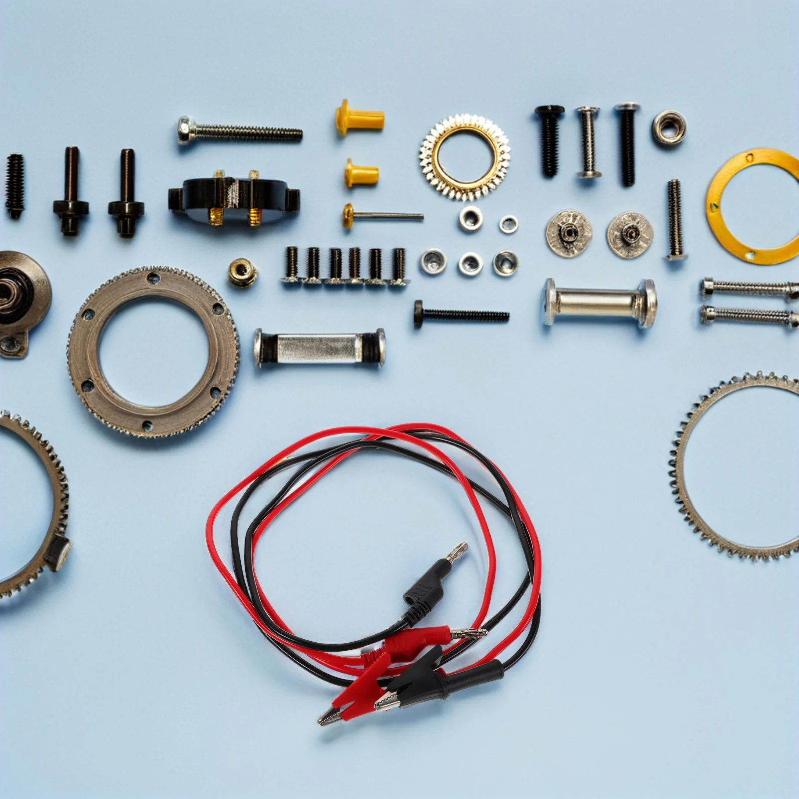 6 قطعة موصلات الاختبار الكهربائية الموز التوصيل التمساح كليب سلك اختبار الجهد المستقر لأدوات المختبرات اختبار قابس الموز