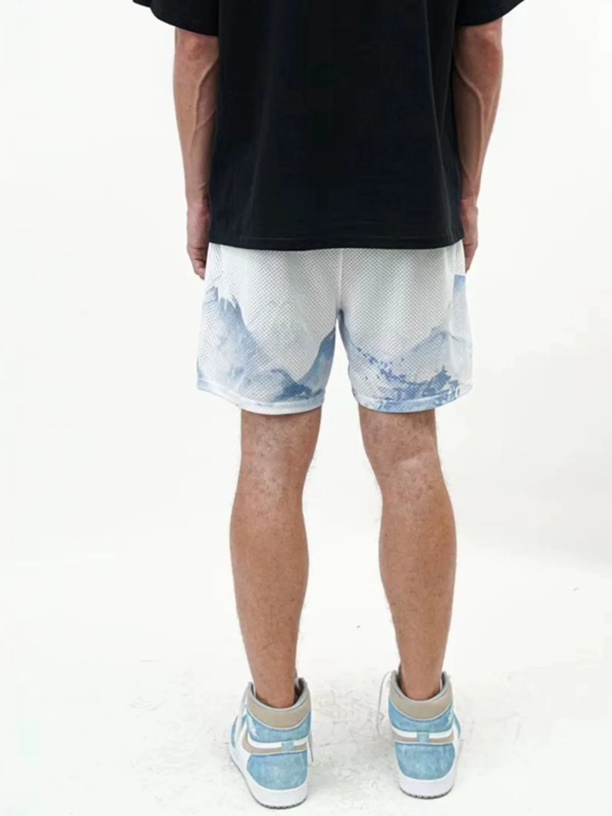 

Casual Printed Men's Elastic Waist orts Summer Youth Vitali Sle Straight Leg ort Pants Regular Thin Casual Wear