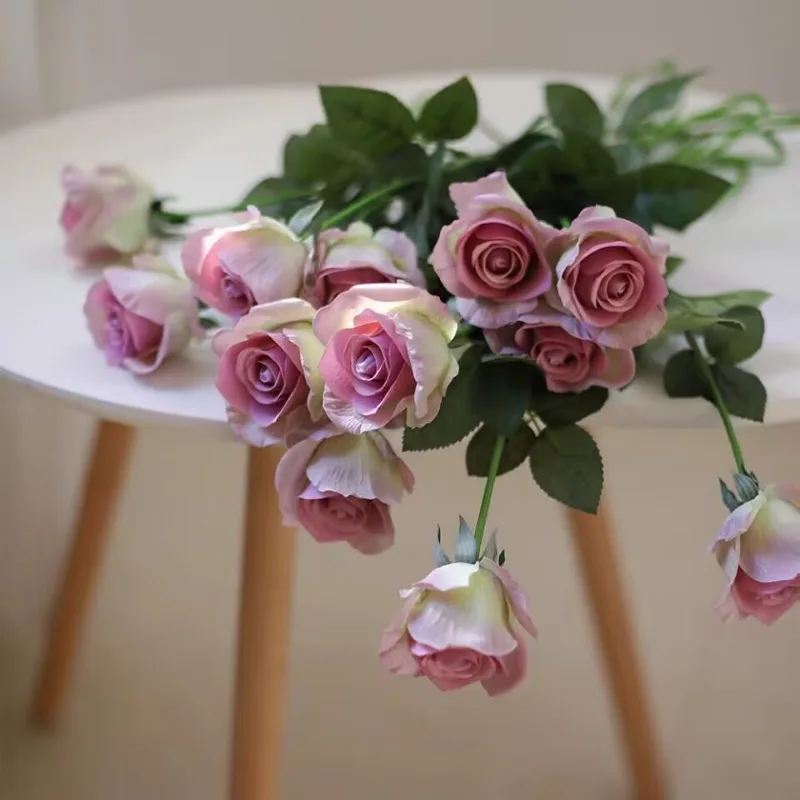 Artificial Flower Diana Rose 1; 1Copy Artificial Moisturizing Feel Rose Artificial FlowerHomeDecoration FloralOrnamentRoseFlower