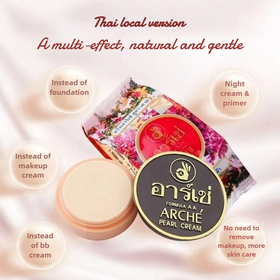 

Thailand Kem Ngoc Pearl Balm Concealer Foundation 3g Improves Dull and Brightened Skin Use Morning & Night To Nourish Your Face