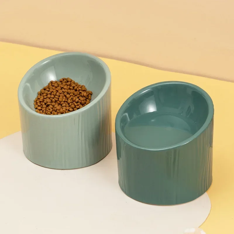 

Pet ceramic cat bowl protection cervical spine cat food bowl cat food basin water bowl anti-overturning