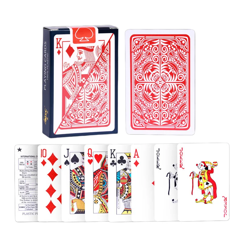 Plastic Playing Cards 5.8CMX8.8CM Waterproof Folding Repair Gram PVC Washable  Soha Bridge Entertainment