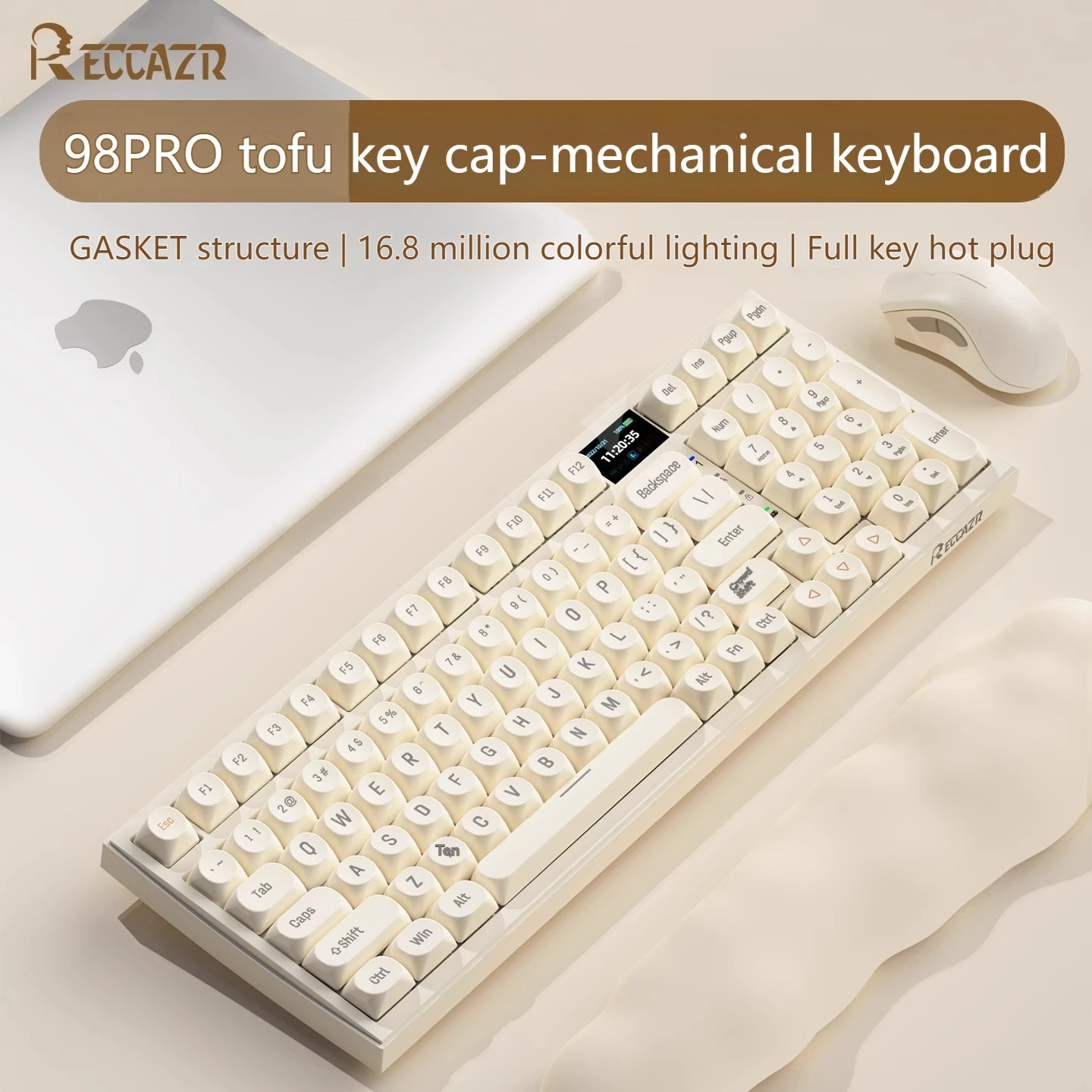 

R98Pro/R99 Pro Keyboard Custom Three-mode Hot-swappable Bluetooth Wireless Keyboard Customized Rgb Backlit Mechanical Keyboard