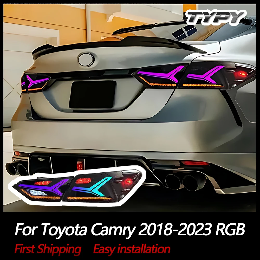 

TYPY Car RGB Tail Lights For Toyota Camry 2018-2023 RGB Car Tail Lamps Daytime Running Lights Dynamic Turn Signals