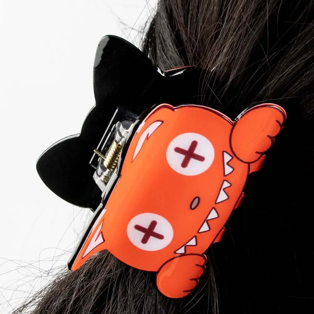 

Elegant Evil Face Cat Hair Claw Cartoon Acrylic Animals Shark Clip Korean Style Ponytail Holder Cartoon Hair Clips Daily