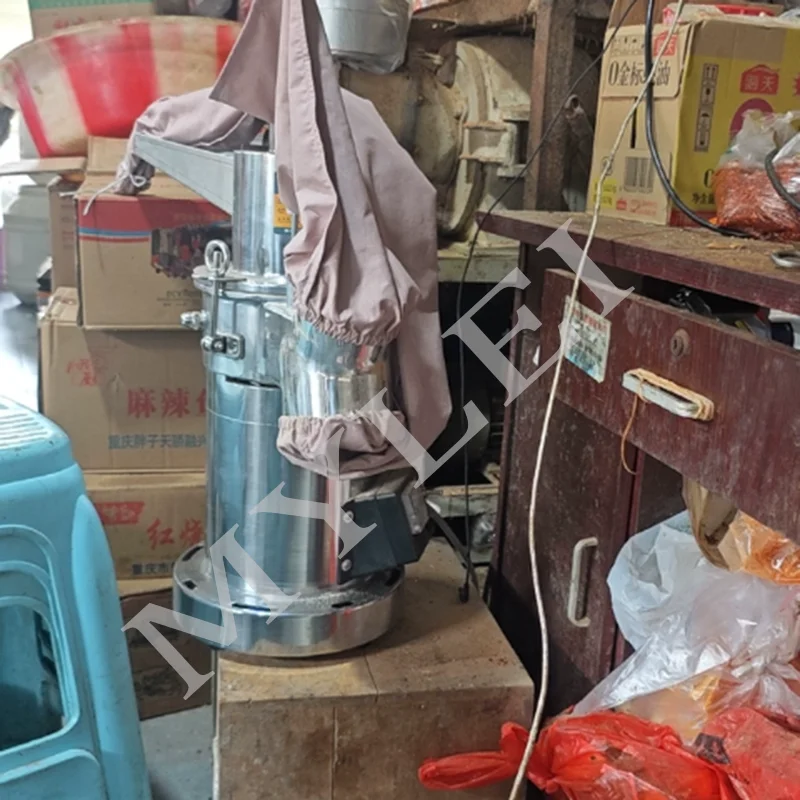 Stainless Steel Automatic Grain Mill Dry Root Pulverizer Leaf Crushing Grinder Machine for Food Processing and Home Use