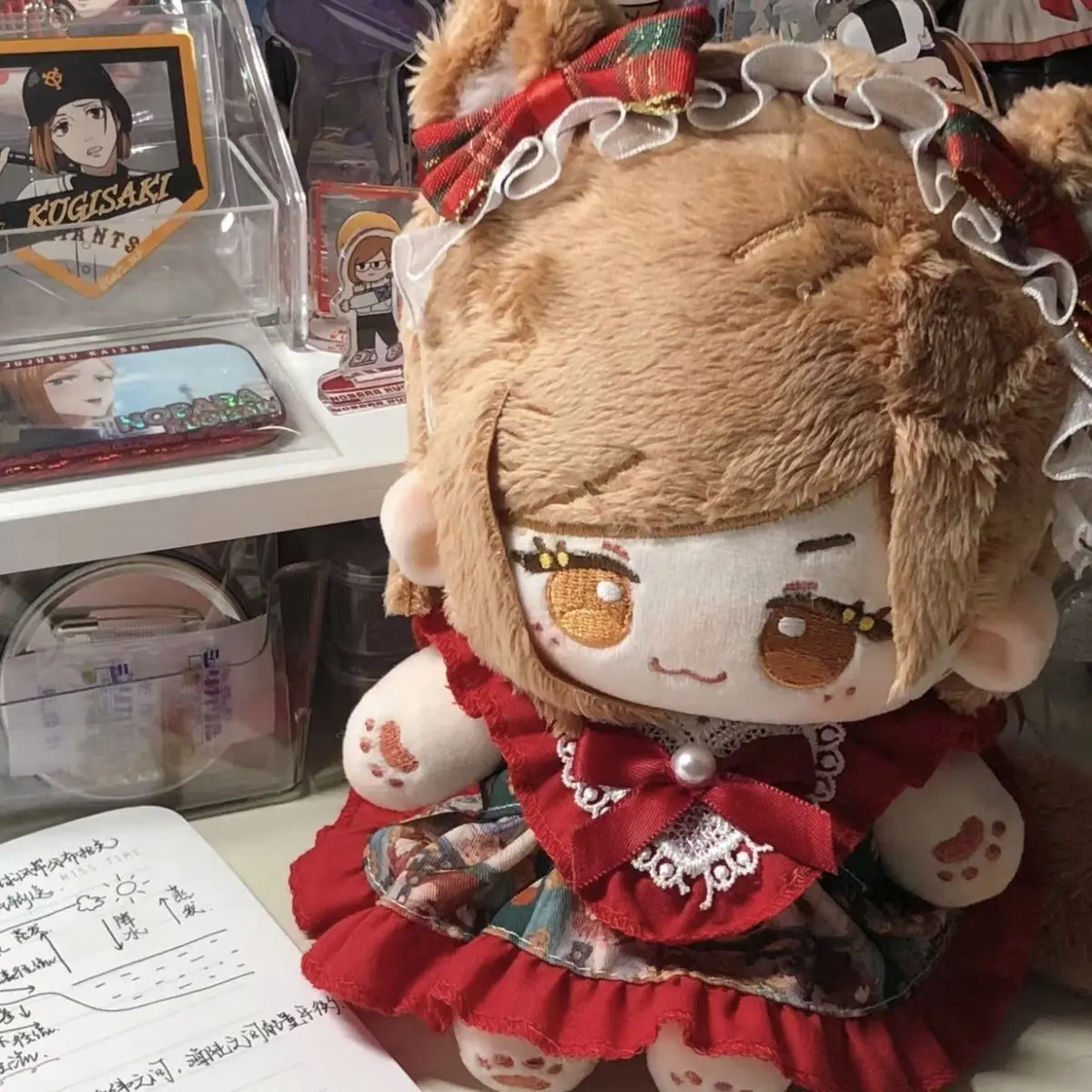 

Jujutsu Kaisen Kugisaki Nobara 20CM Cosplay Mascot Replacement Clothes Cartoon Toys Plushie Gift Christmas Present Cotton Doll