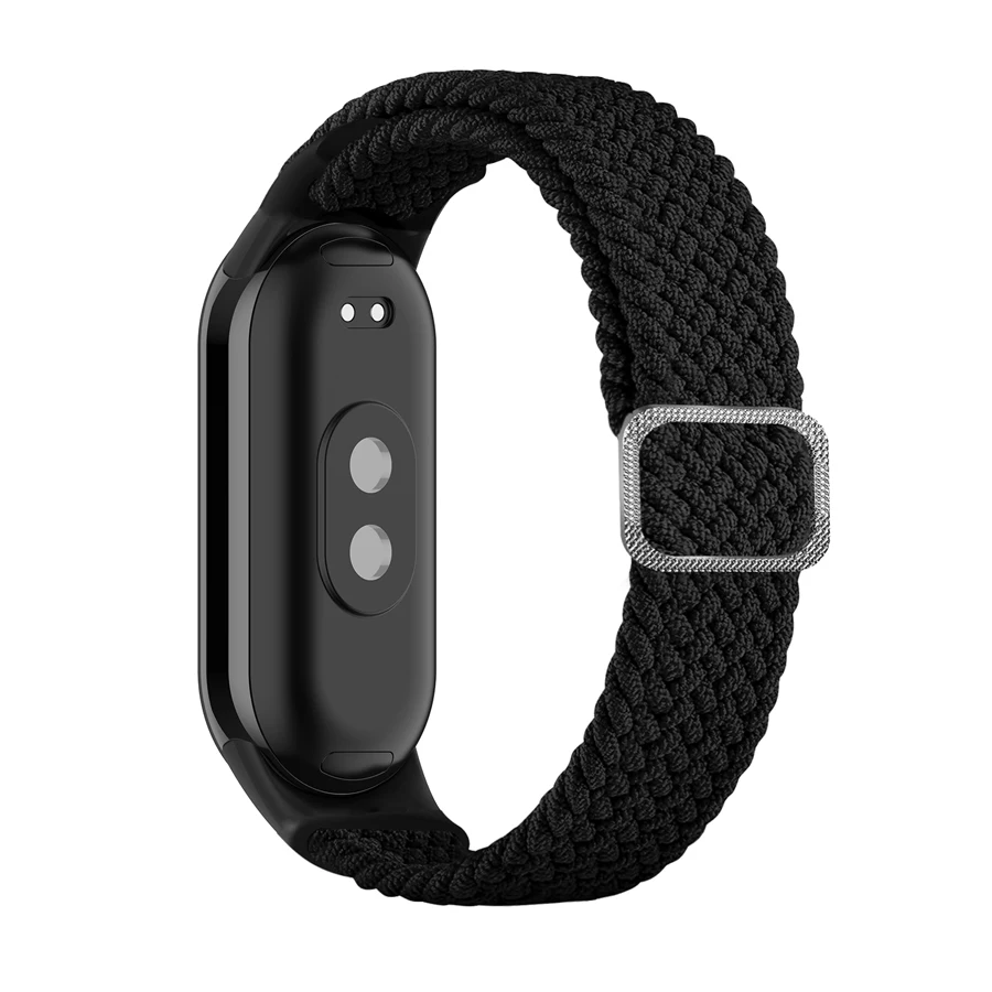 Band voor Xiaomi Mi Band 10 9 8, elastisch nylon gevlochten lus, verstelbare gesp, vervangende Correa-armband voor Miband 7 6 5 4 3