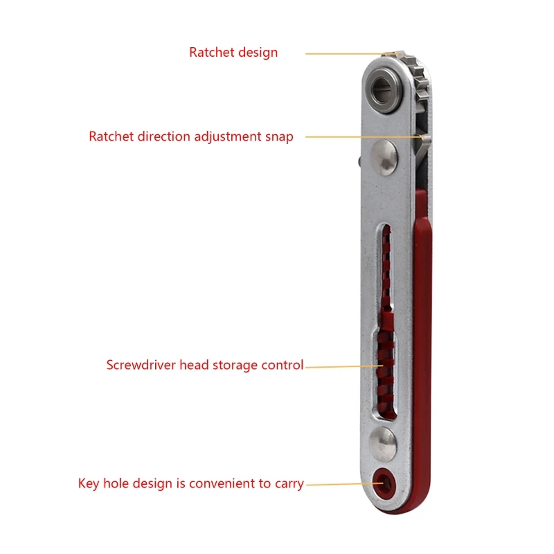 Multi-function Double-way Ratchet Wrench 1/4