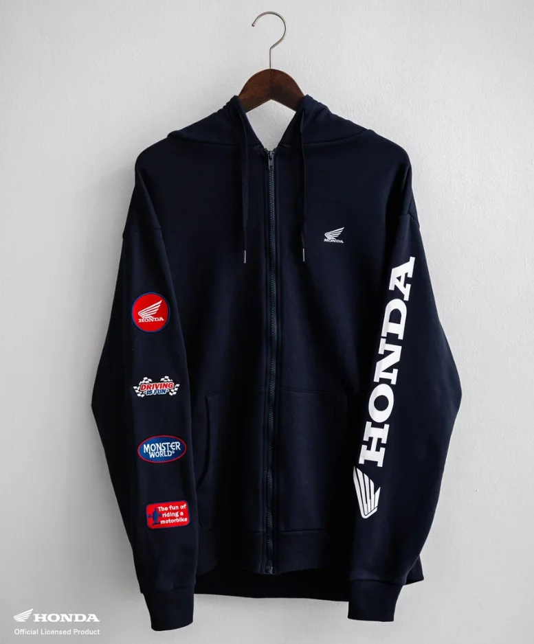 

Толстовка с принтом Honda, свободная и приятная для кожи, осенне-зимняя мужская куртка из чистого хлопка с капюшоном для гонок на мотоциклах
