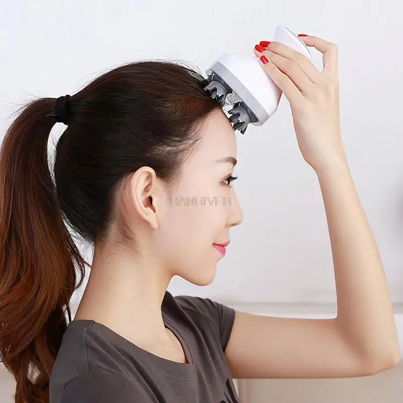 Waterproof head massager with kneading function, multi-functional pet dragon claw hand, small massage device