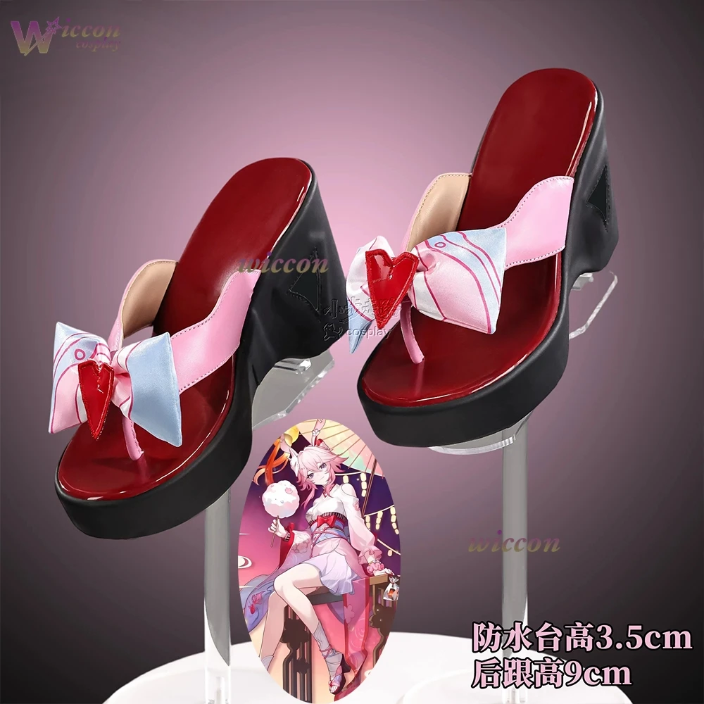 NebulaCloak Honkai Star Rail Evanescia Feiying Moon Awaiting Blossoms Cosplay Heeled Buckle Stiletto Slides Shoes Halloween