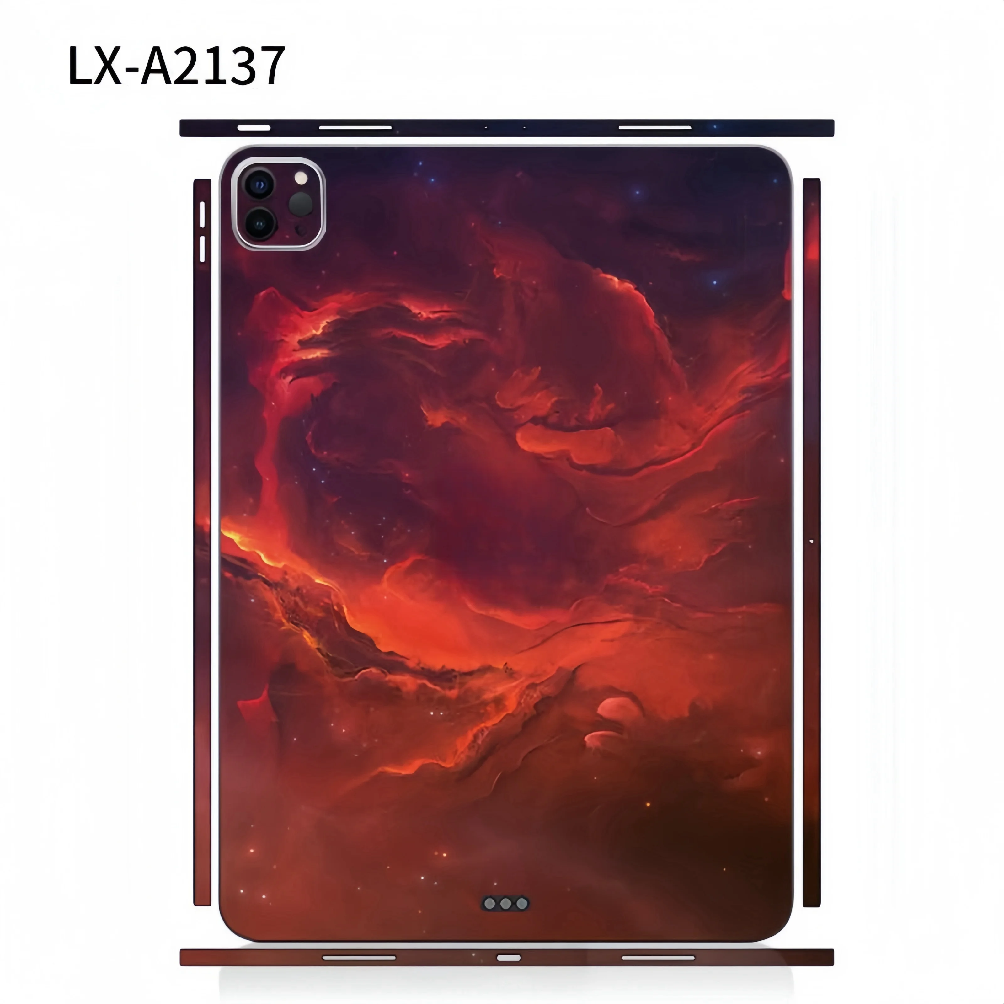 iPad Pro 13/11インチ (2024)、iPad Air 6/13/11インチ、iPad mini 6対応 スキンラップ カラフル背面保護フィルム カバー ケース ステッカー
