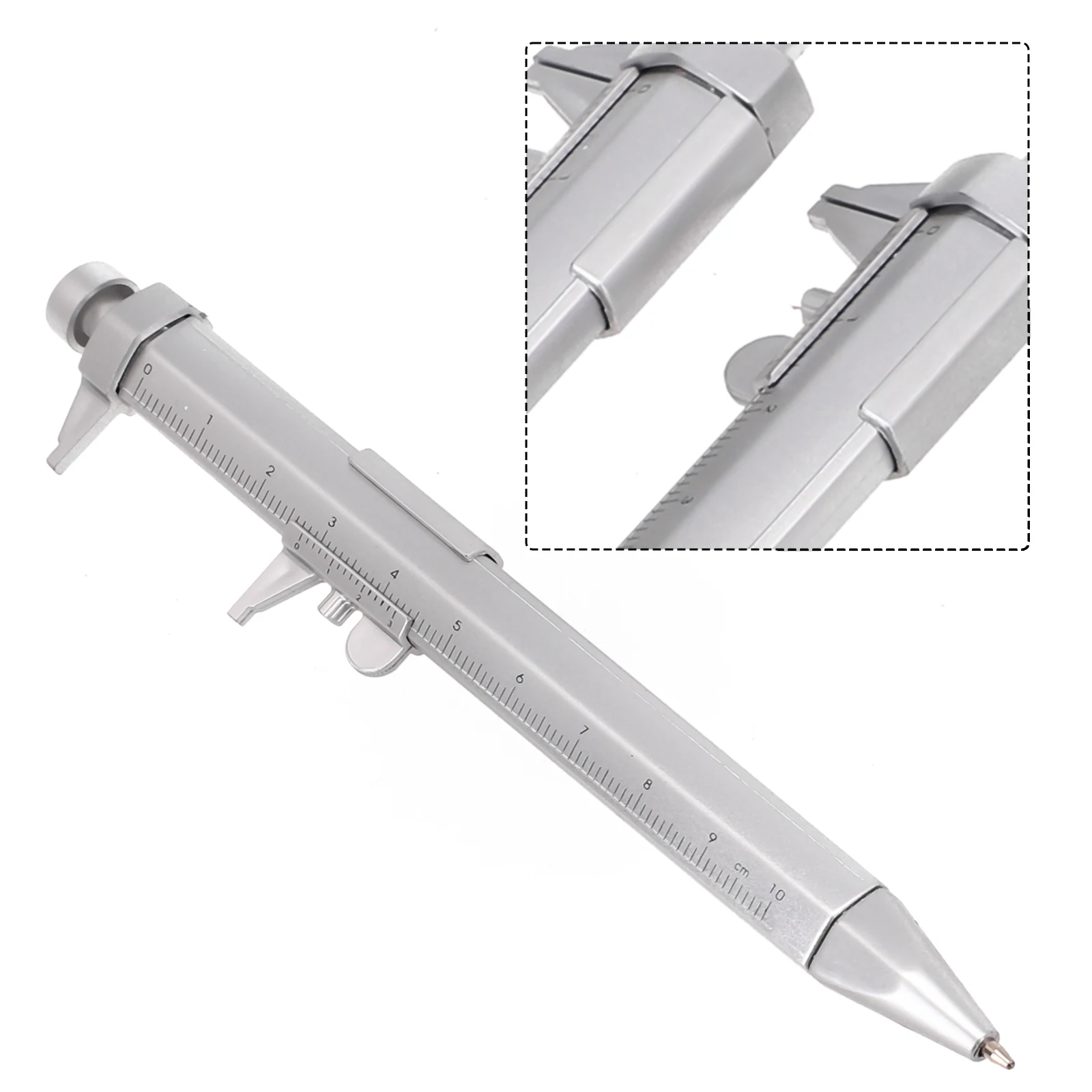 1 шт. портативный штангенциркуль, пластиковая ручка 0-100 мм, многофункциональная гелевая чернильная ручка 0,5 мм, шариковая ручка-ролик, канцелярские принадлежности для офиса