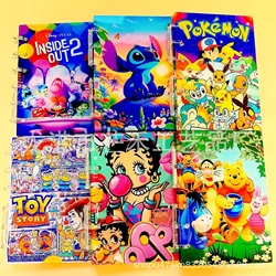 Popular Anime Cartoon Acrylic Book  Notebook Exquisite Loose-leaf Book Exquisite Loose-leaf Book A7 A5 Stitch's Brain Pooh Betty