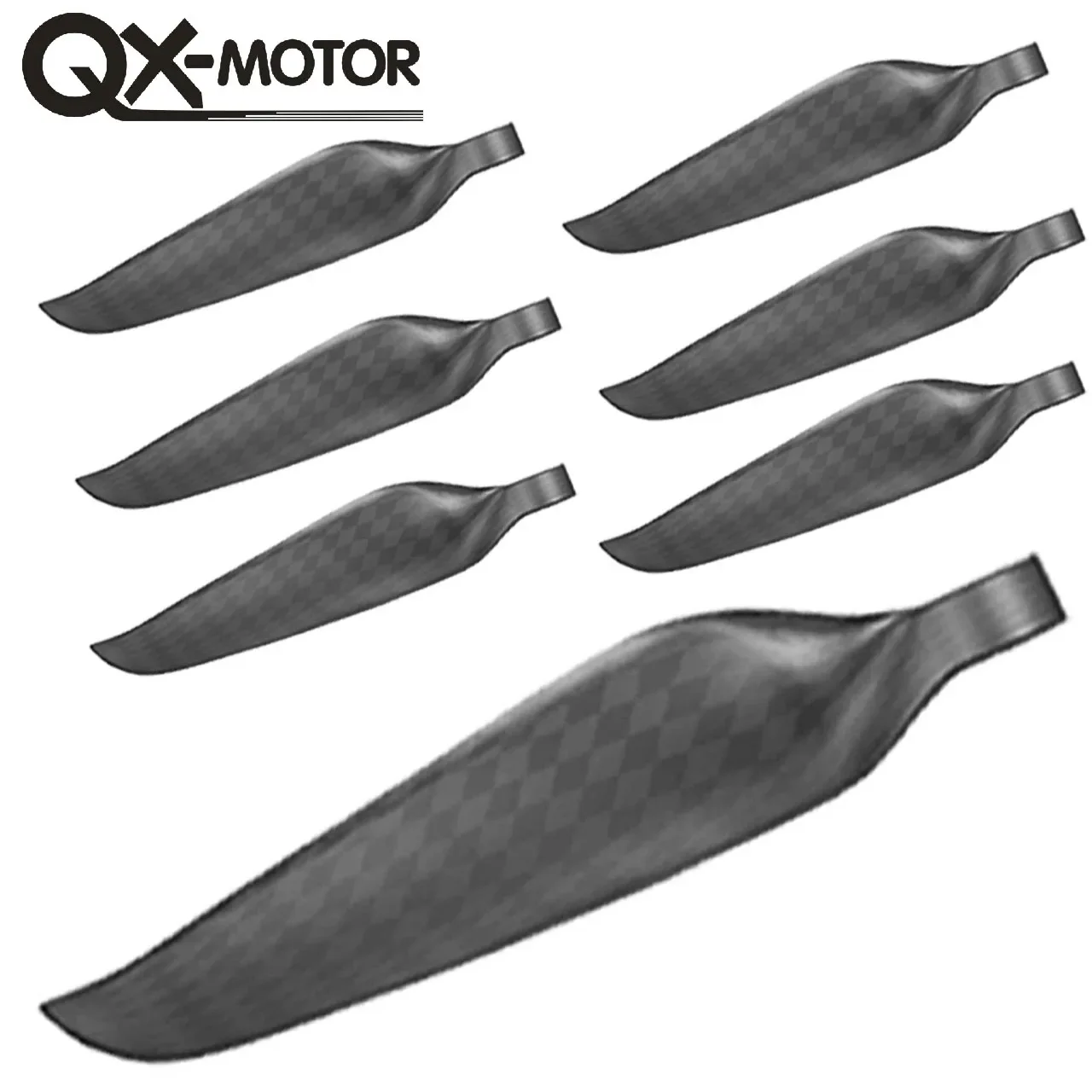 QX-MOTOR 9.5x5 10x6 12x8 13x8 16x8 18x10 19x10 Carbon Fiber Folding Propeller Blades for Remote Control Toy Parts