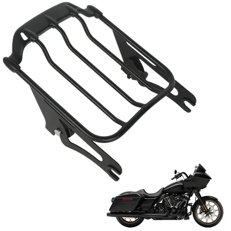 

For Harley Touring Road King Street Electra Glide 2009-2022 2019 2018 Air Wing Motorbike Detachable Two Up Luggage Rack