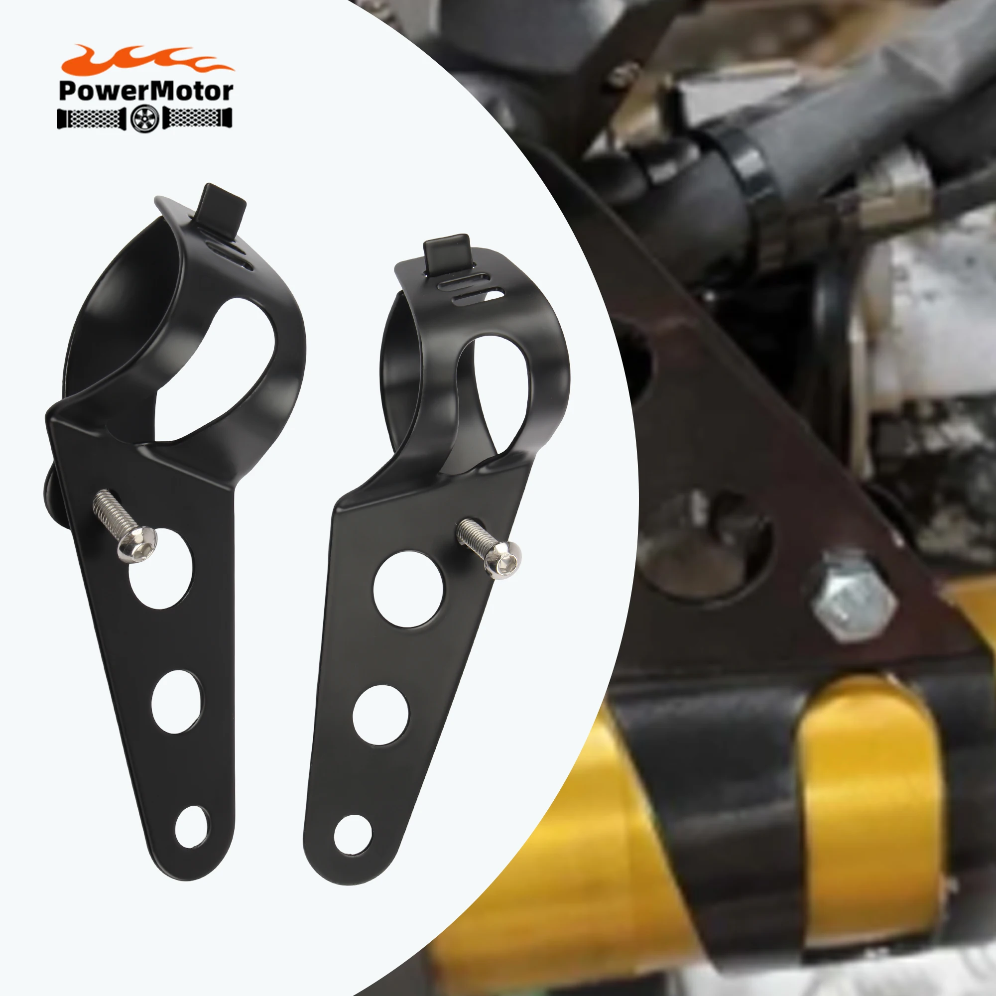 

38-48mm Motorcycle Headlight Mount Bracket Adjustable For Honda Yamaha Headlamp Holder Clamp Universal Modified Accessories