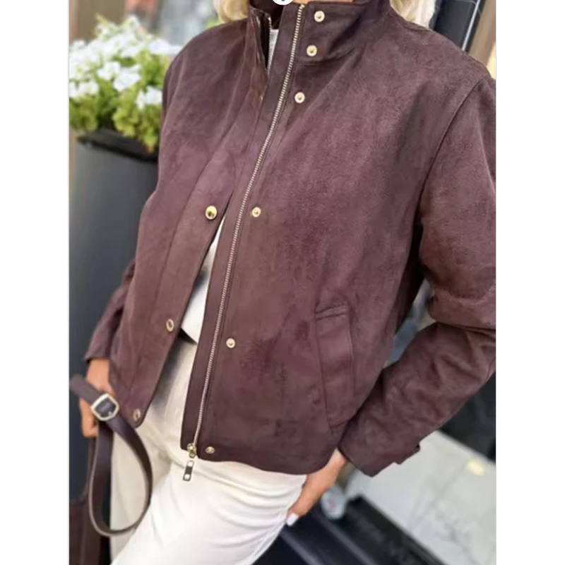 Neue Damen-Herbstjacken 2025, modisch, schlank, hochgeschlossen, Straße, warm, elegante Damenjacken, schicke Herbst-Jugend-Oberbekleidung, Mäntel