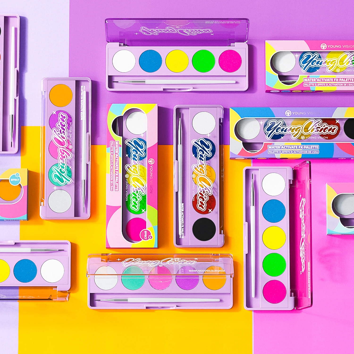 Glow in The Black Light Face Paint 5 pezzi UV Neon Glow Fluorescent Body Paint per Halloween Club Trucco Natale Glow Party Cosmetici