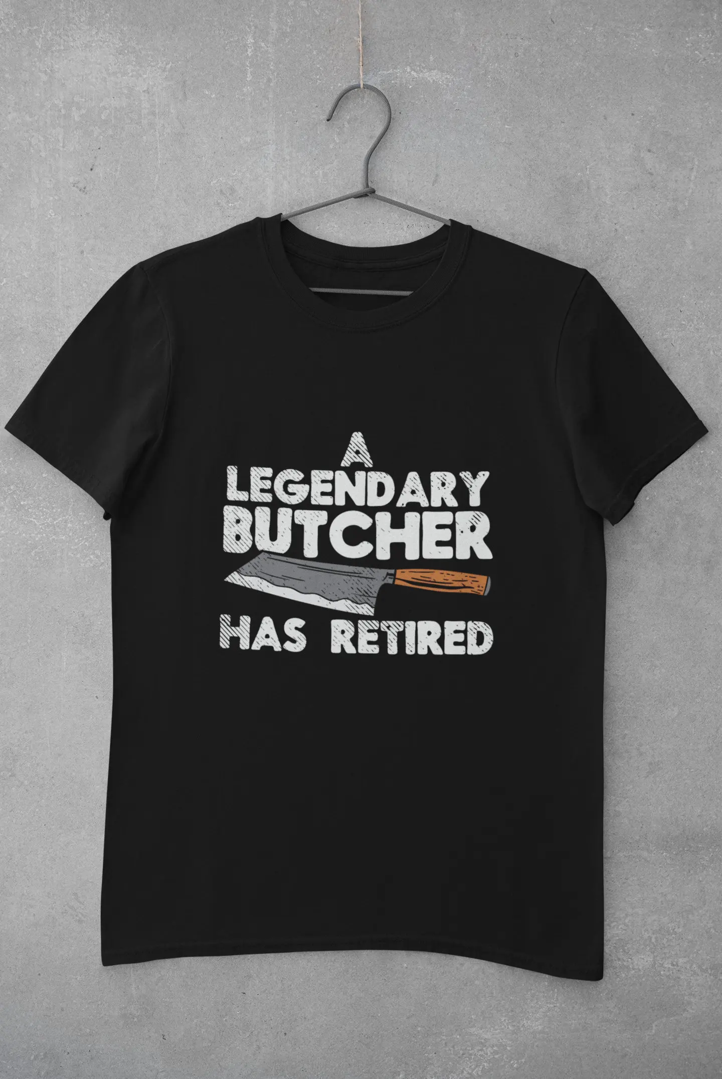 Butcher T Shirt Meat Cleaver Cutter Has Retired