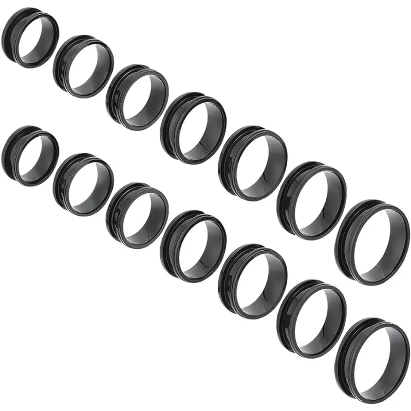 

Кольцо с пустым сердечником, титановое стальное рифленое кольцо на палец, круглое пустое кольцо для инкрустации, кольцо из смолы, кольцо ручной работы, изготовление ювелирных изделий, подарок