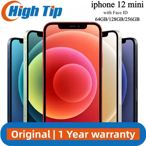 Apple iPhone 12 mini desbloqueado, 64GB/128GB/256GB ROM, teléfono inteligente A14, chip biónico 4G LTE 5,4, pantalla de 12MP, identificación facial, 12 MINI teléfono móvil