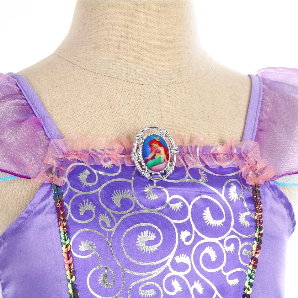 Costume da sirena per ragazze vestito di Halloween regalo di compleanno per bambini costumi da principessa vestito da ragazza festa di carnevale