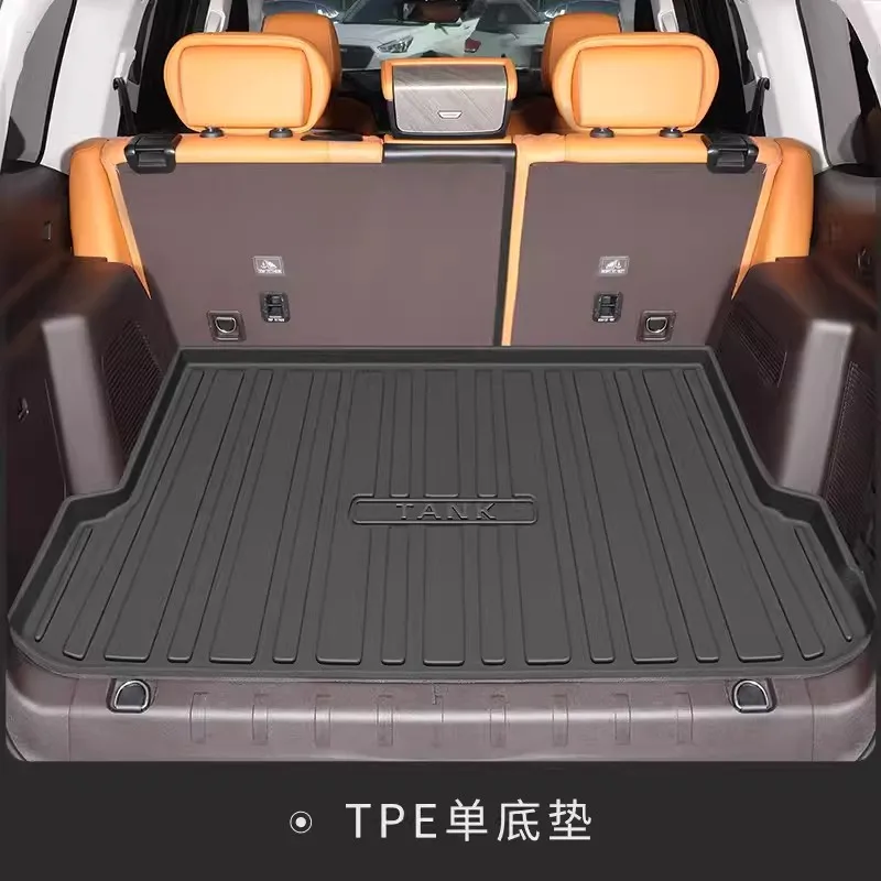 Car Trunk Mat TPE Material for Tank 500 Accessories 5 Seats  2024 Easy Clean Rear Cargo Tray Trunk Rear Pad Accessories