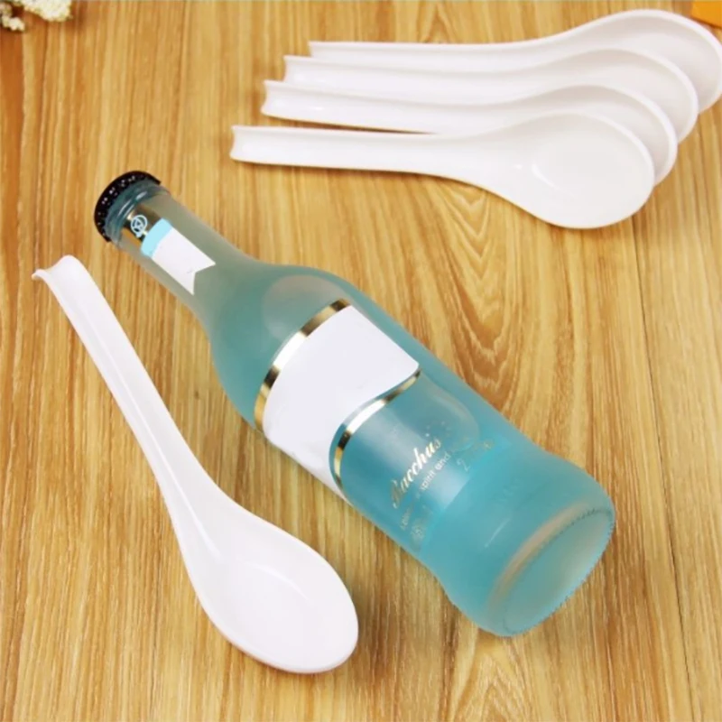 Soup Spoons,15Pcs Japanese Style Spoons Creative Rice Spoons Chinese Asian Soup Spoons with Long Handle for Restaurants