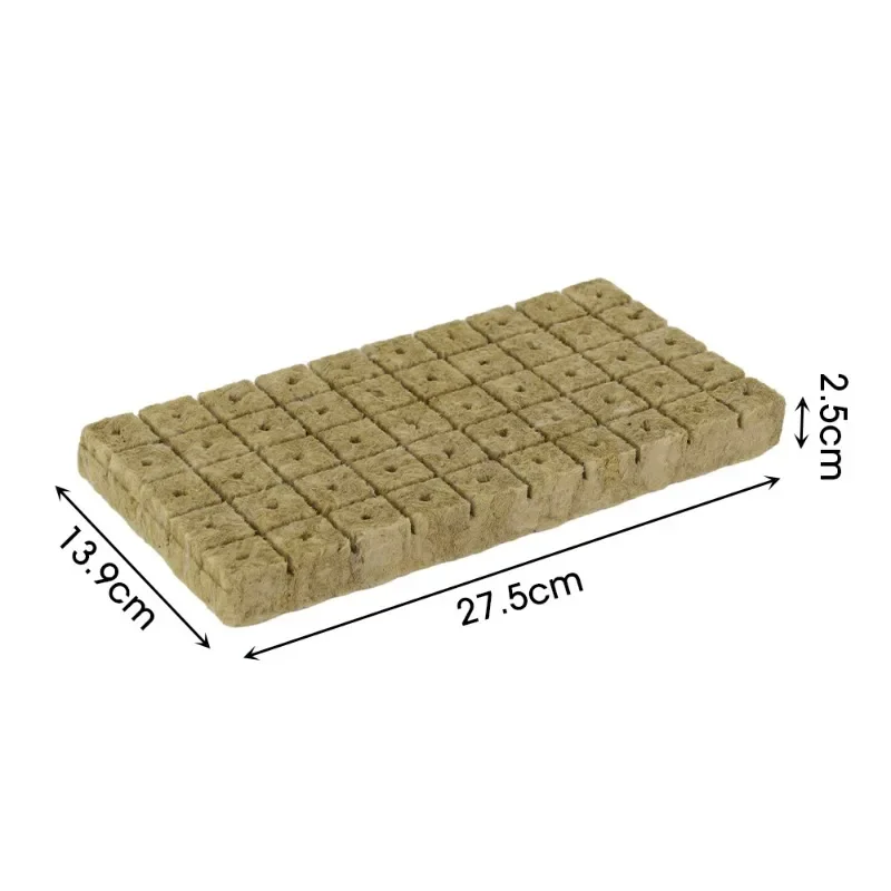 50/300 pz Stonewool Hydroponic Grow Media Cubes Plant Cubes Soilless substrato seminato lana di roccia Plug Seedling Block attrezzi da giardino