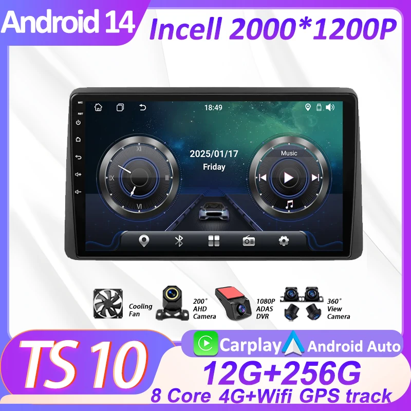 

Автомобильный мультимедийный плеер для Renault Duster HM 2 II 2020-2021 Arkana 1 I 2019-2021, автомобильное мультимедийное зеркало, 8-ядерный 5G Wi-Fi