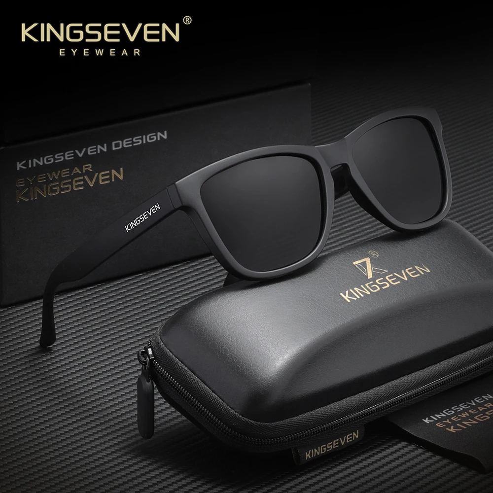 

Солнцезащитные очки KINGSEVEN класса люкс для женщин и мужчин, винтажные круглые модные очки, повседневные, с большой оправой, поляризационные, с защитой от ультрафиолета UV400, антибликовые