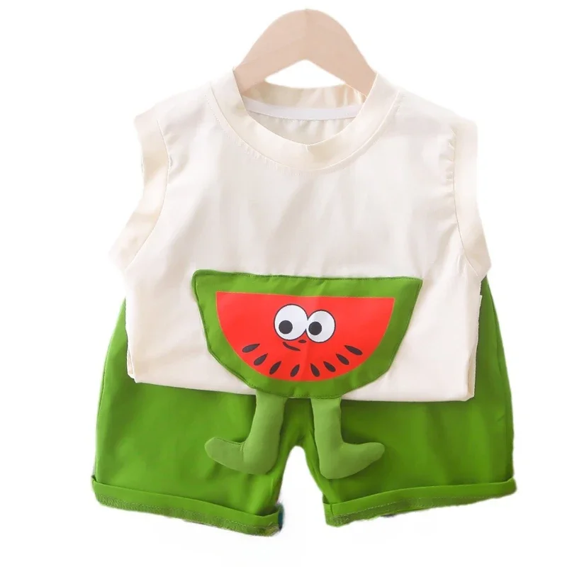 

New Summer Baby Clothes Suit Children Boys Girls Vest Shorts 2Pcs/Sets Toddler Clothing Infant Casual Costume Kids Tracksuits