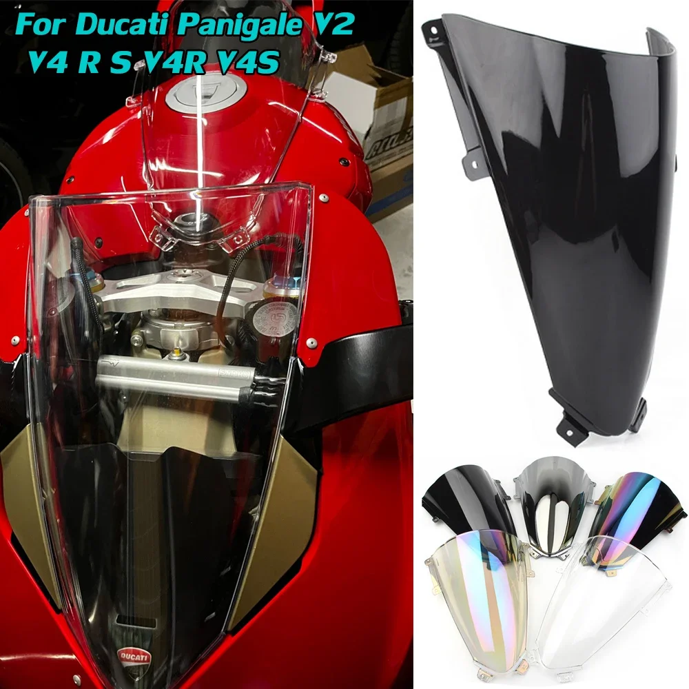 

V4R V4S Windscreen Windshield For Ducati Panigale V2 V4 R S 2023 2022 2021 2020 2019 18 Motorcycle Wind Deflector Double Bubble