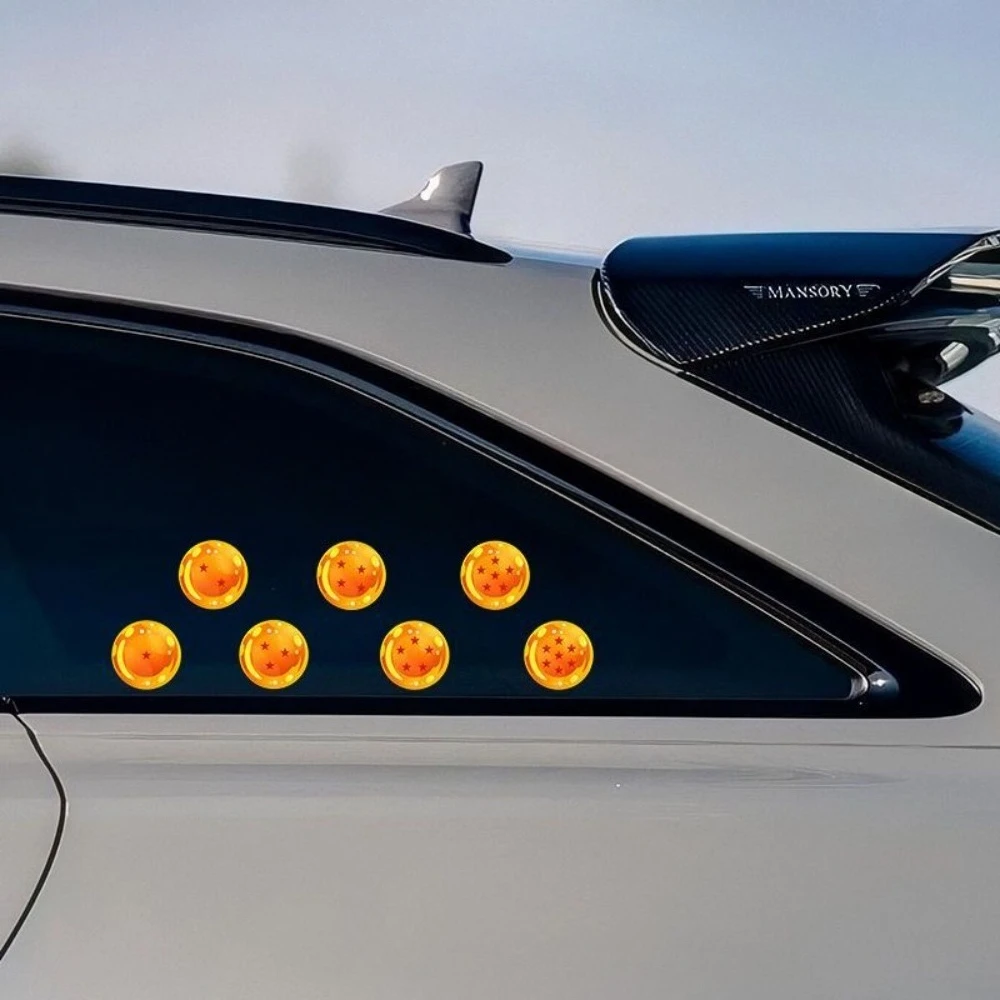 Anime Dragon Ball Super Saiyan Light Reflector Protective Sticker Reflective Film Car Reflective Safety Strip Stickers