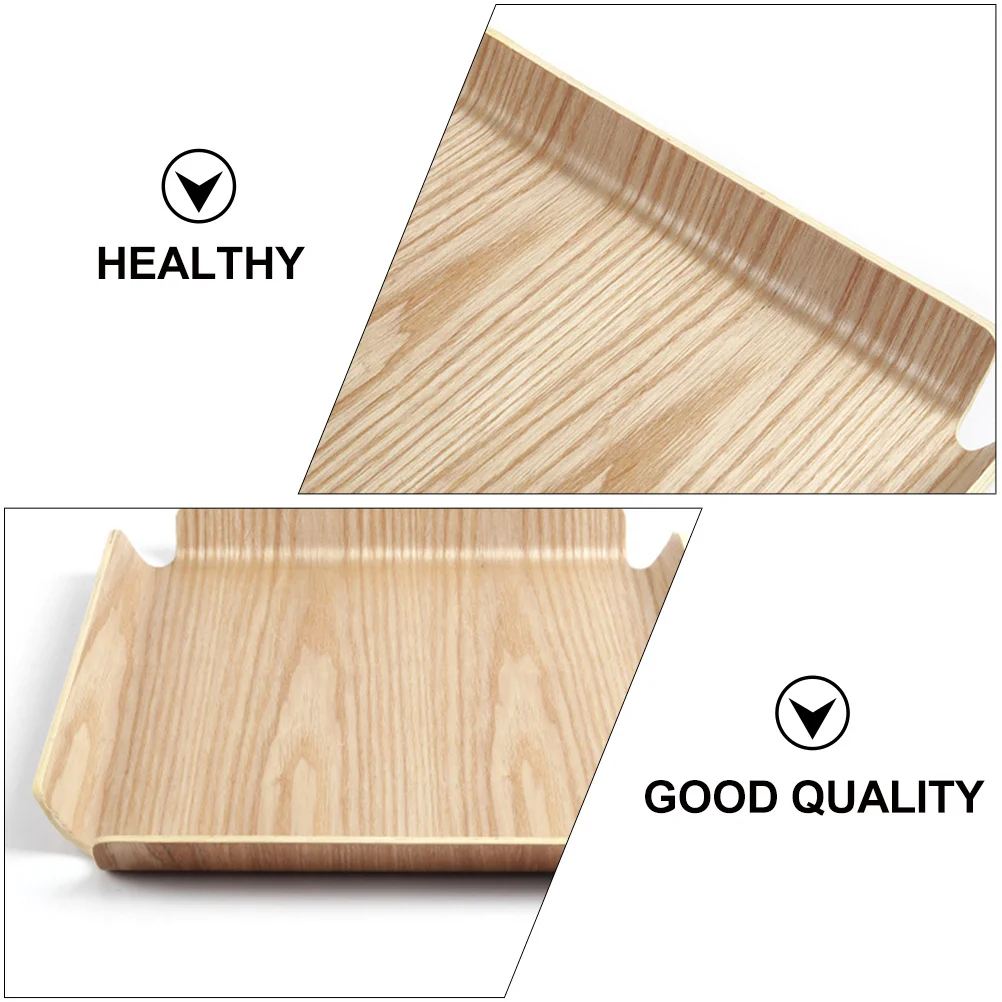 

1Pcs Wooden Bread Tray Large Capacity Cake Plate Snack Fruit Plate Nordic Style for Home Restaurant Cafe Office