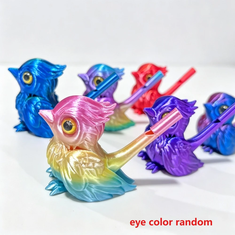3D Printed Waterbird Whistle Cute Toy Bird Whistle Water Activated Bird Call Sound Changer Colorful Home Desktop Ornament
