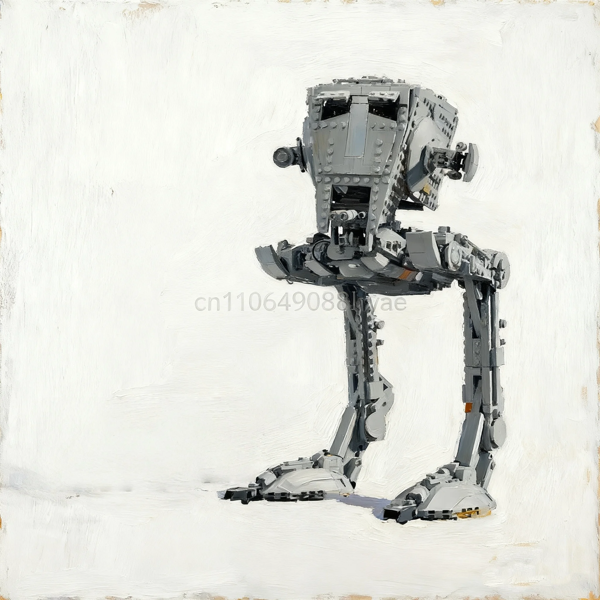 

Внедорожные ходунки для перевозки действий AT-ST, кирпичный узор, игрушки для взрослых и детей, подарки на Рождество и день рождения