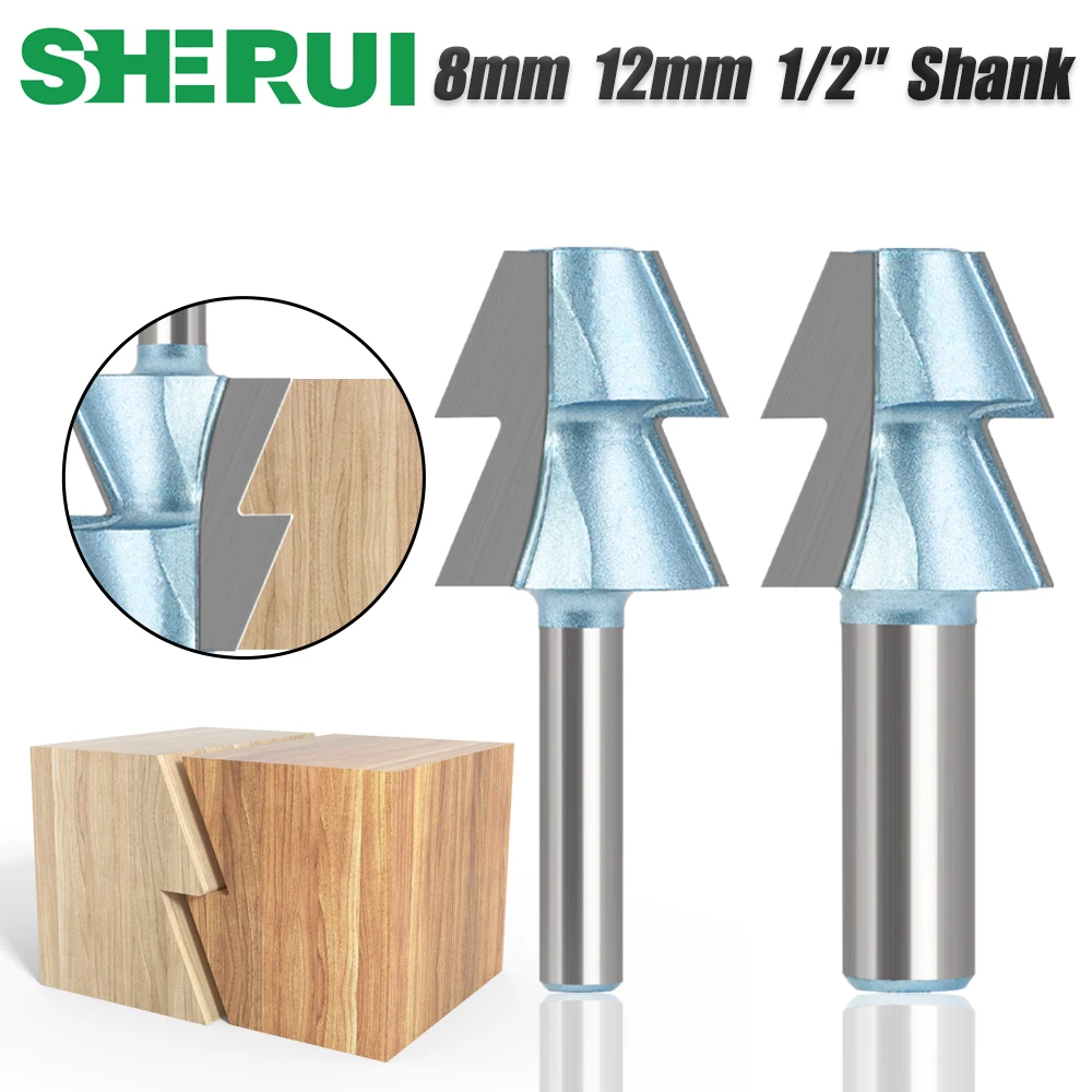 8mm Shank Moulding Bit Cutting Height 32.1mm Milling Cutter Tenon Woodworking Tool For Wood Cutting Carbide Alloy