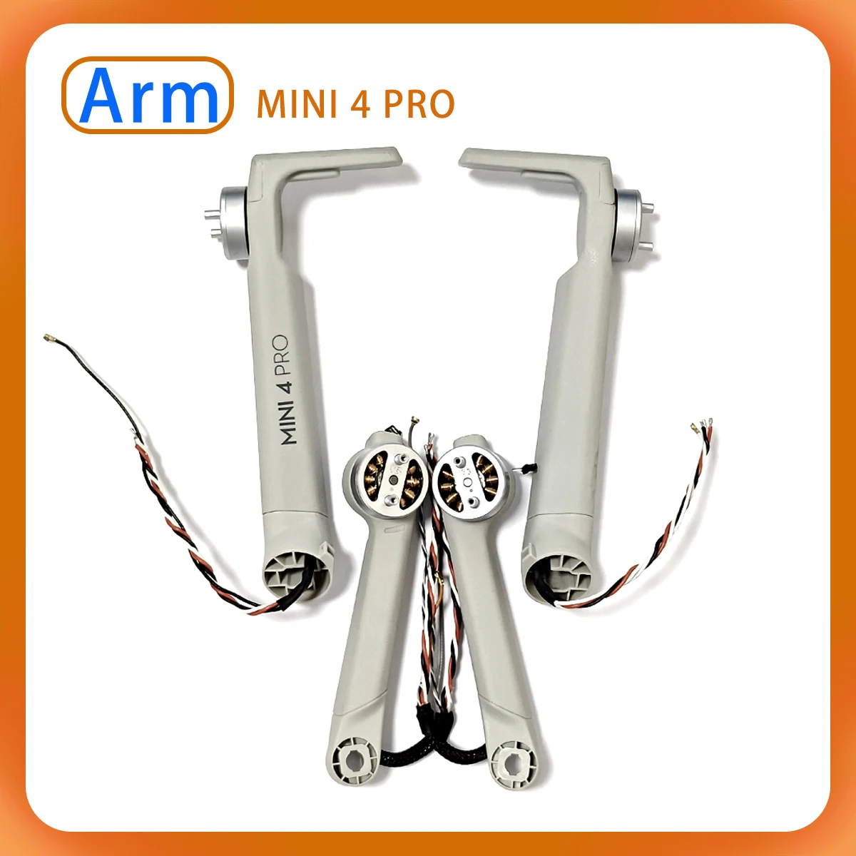 Original Mini 4Pro drone motor arm，Left right front rear arms，for DJI MINI 4 PRO，repair and replacement, provide detection video