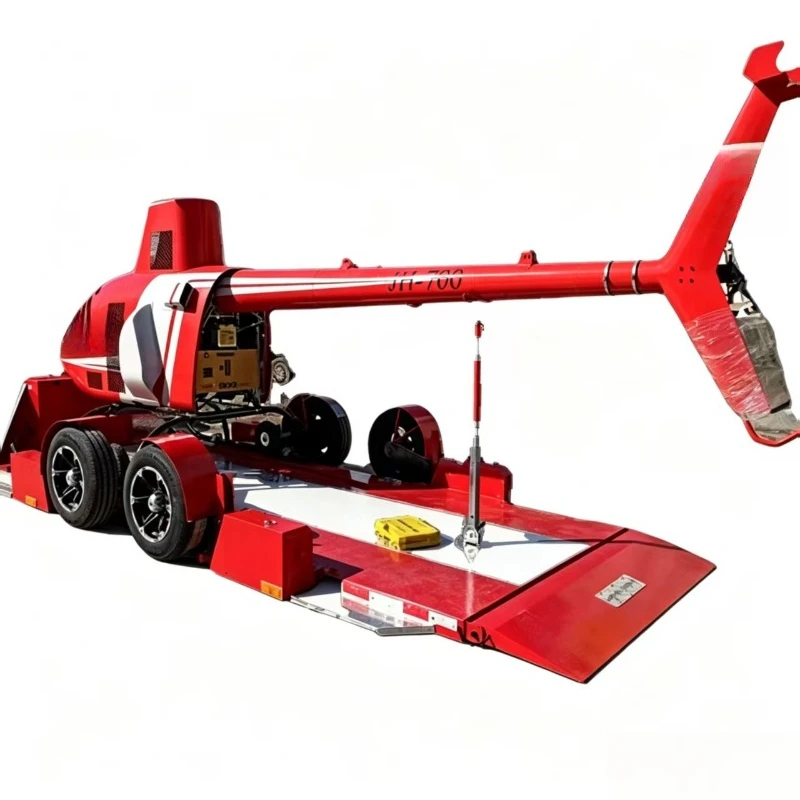 Remote control hydraulic lift aircraft trailer