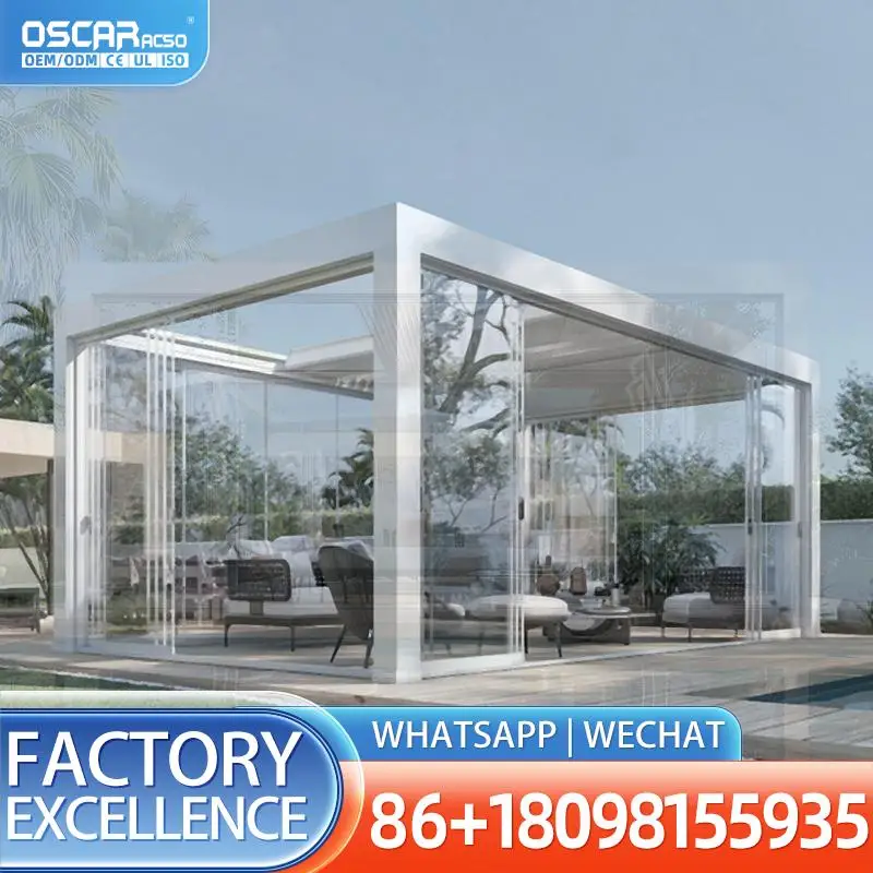 Freestanding Atrium Independent Glass Sunrooms for Warehouses Villas Hotels pergolas
