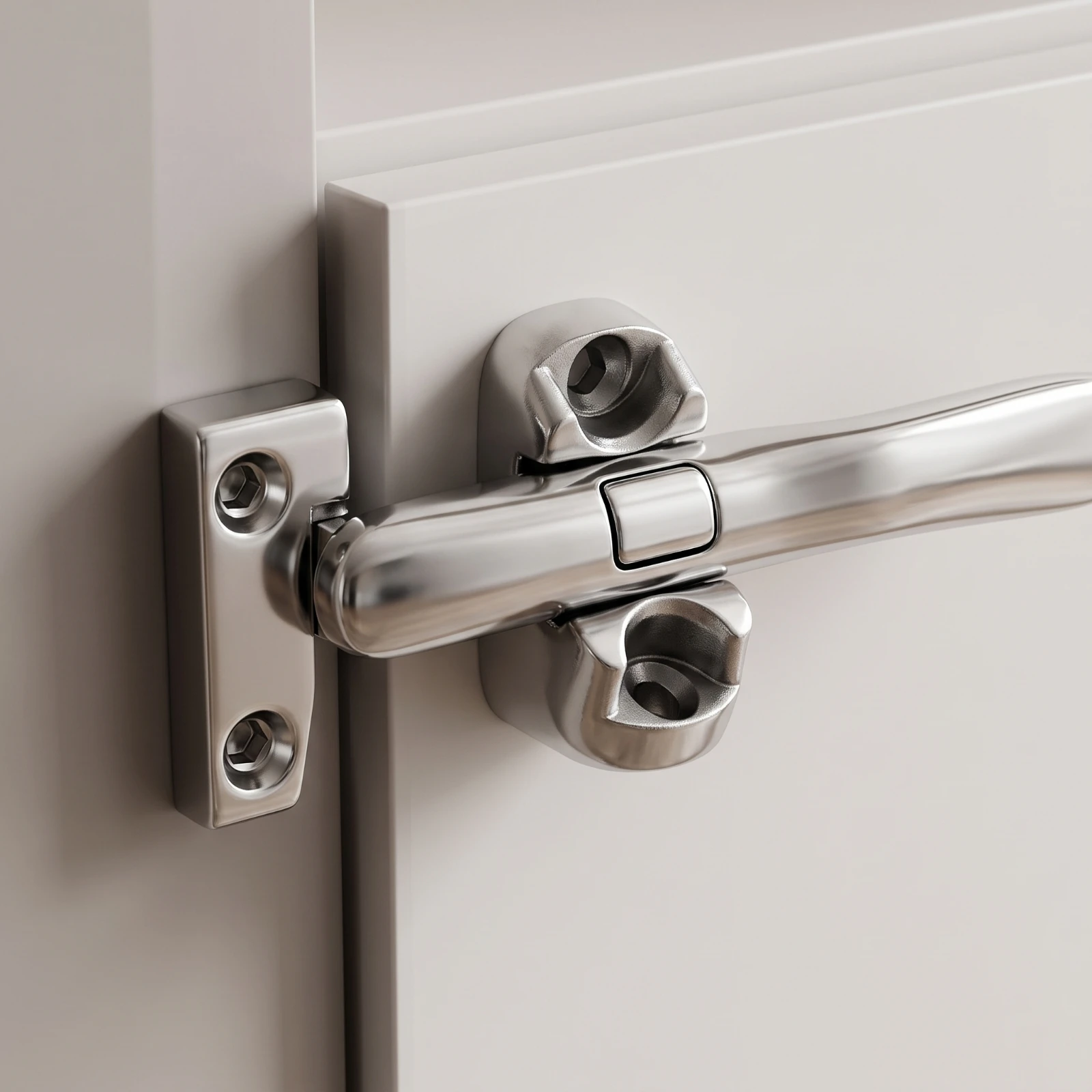 Latch with Mounting Plate Rustproof Door Latch Hardware Easy to Install Anti-Rattle for Boat Owners, Hatches, Boats