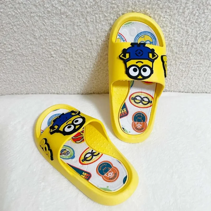 Minions Shoes Minions Cartoon Kids Waterproof Slippers Outdoor Sand Sandals Casual Breathable Slippers Pvc Shoes Birthday Gifts