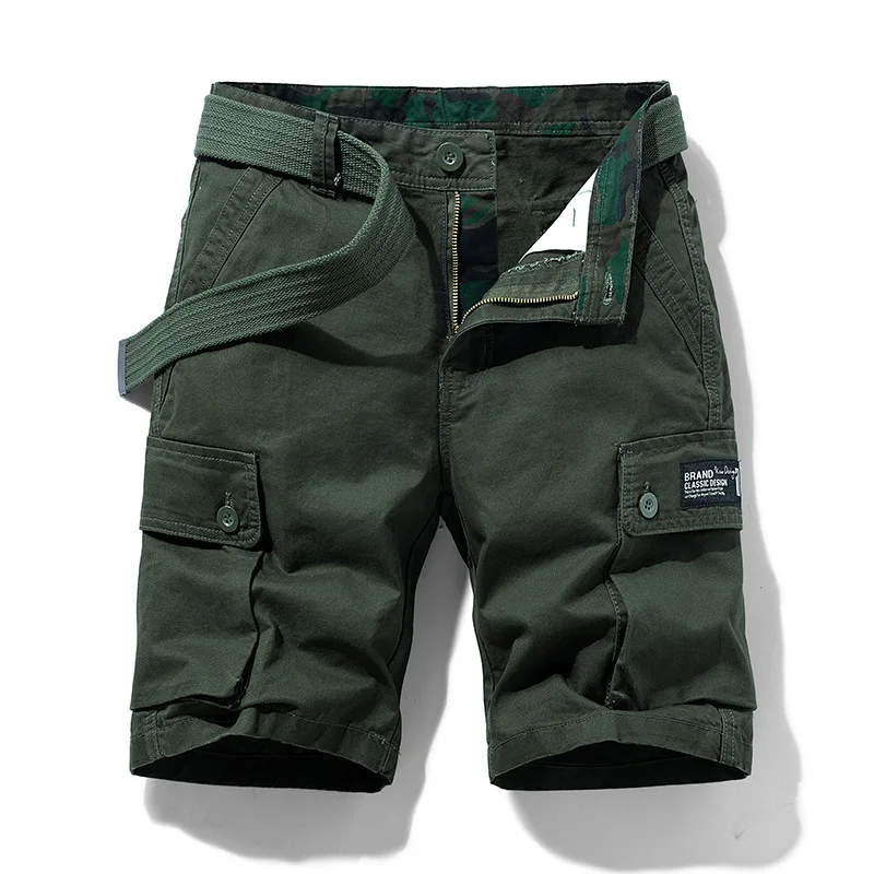 Men Cotton 100% Cargo Shorts New Summer Man Multi Pockets Casual Shorts Jogger Pants Quality Male Straight Loose Shorts Pants 38 - Image 4