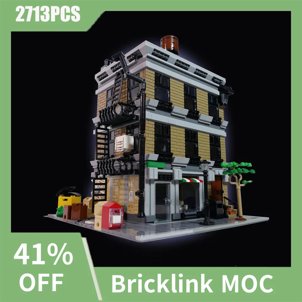 

NEW 2713PCS City Hot Selling Street View Moc Modular Apartment Building creative ideas ChildrenToy birthdayGift christmas Blocks