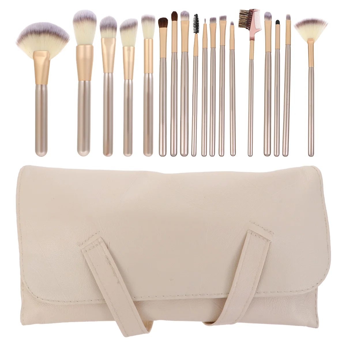 

18pcs Makeup Brush Set Artificial Fiber Wooden H Soft Comfortable Cosmetics Brushes Foundation Face Powder Easy Cleaning